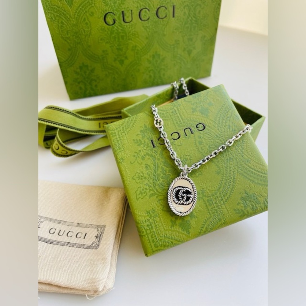 🔥♥️🔥Gucci Sterling Silver Double G Necklace 🔥♥️🔥